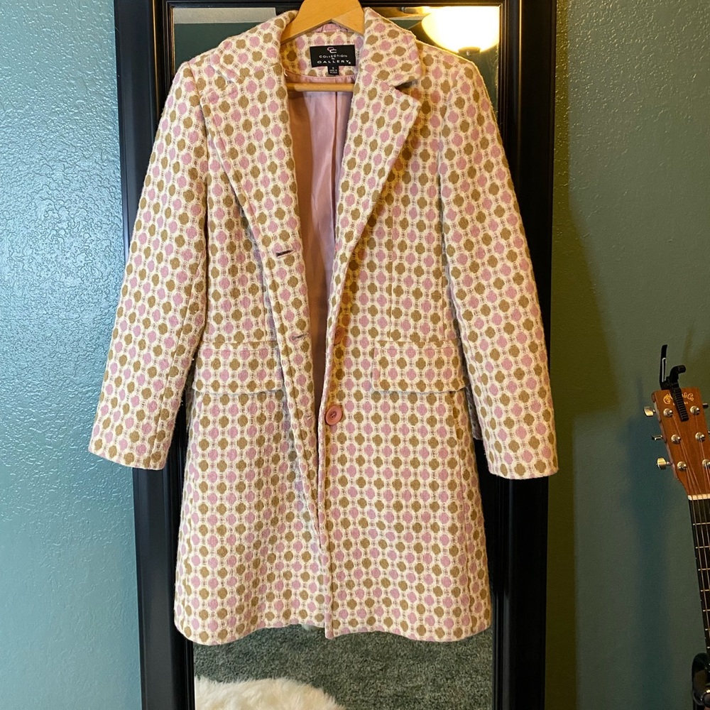 Pattern Wool Lined Coat - image 2